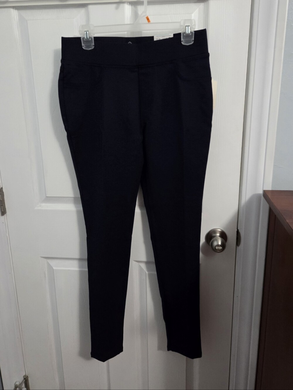 NEW St. John's Bay Women's Comfort Stretch Leggings Medium NWT Navy Blue Pants